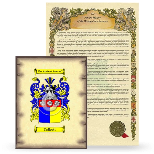 Tallcott Coat of Arms and Surname History Package