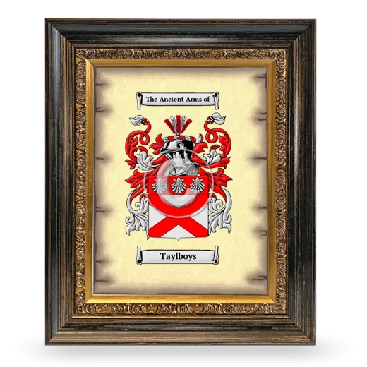 Taylboys Coat of Arms Framed - Heirloom