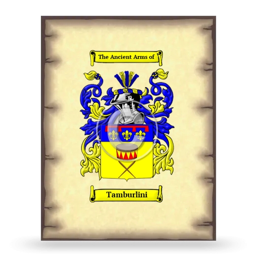 Tamburlini Coat of Arms Print