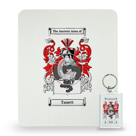 Tanett Mouse Pad and Keychain Combo Package