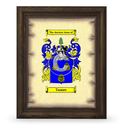 Tanner Coat of Arms Framed - Brown