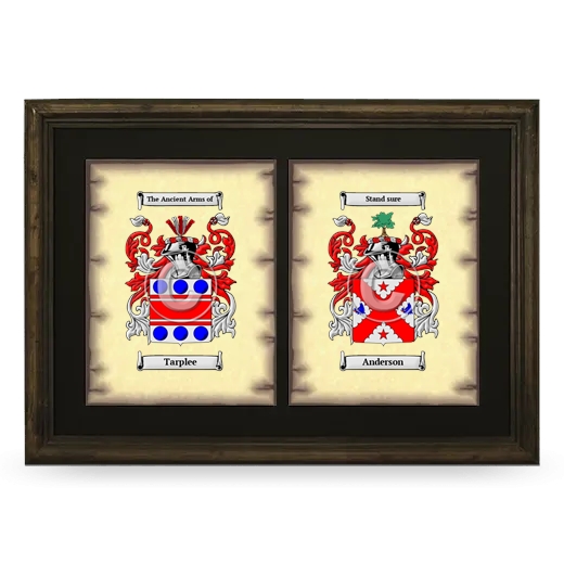 Double Coat of Arms Framed - Brown