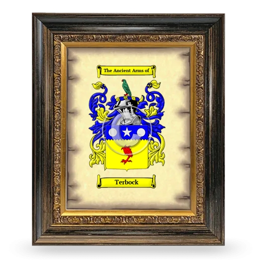 Terbock Coat of Arms Framed - Heirloom