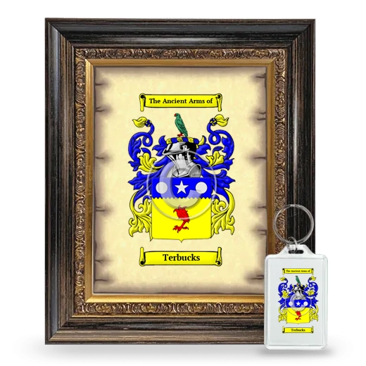 Terbucks Framed Coat of Arms and Keychain - Heirloom