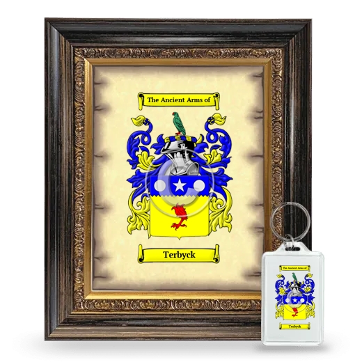 Terbyck Framed Coat of Arms and Keychain - Heirloom