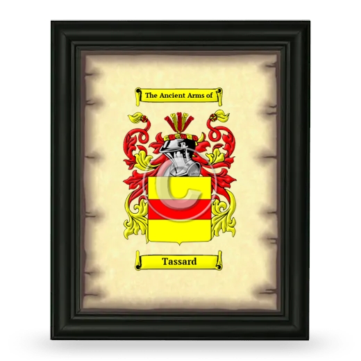 Tassard Coat of Arms Framed - Black