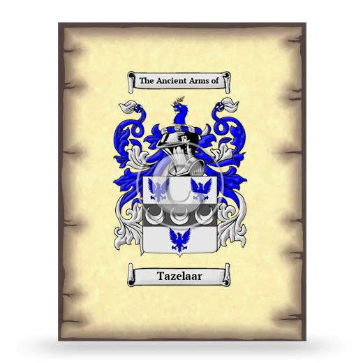 Tazelaar Coat of Arms Print