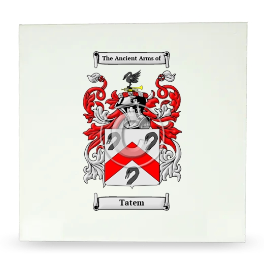 Tatem Large Ceramic Tile with Coat of Arms