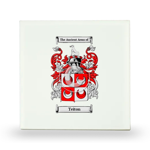 Teiton Small Ceramic Tile with Coat of Arms