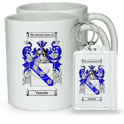 Tauschs Pair of Coffee Mugs and Pair of Keychains