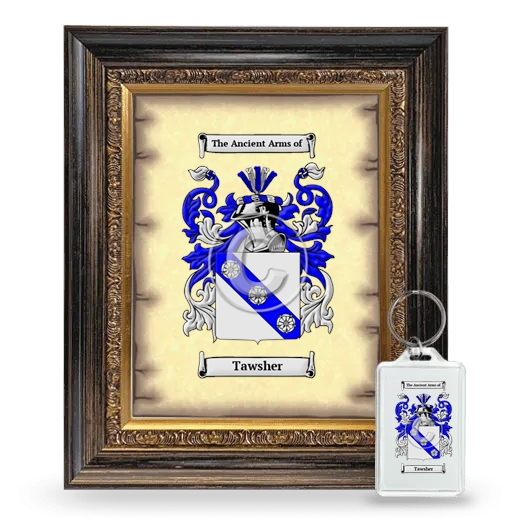 Tawsher Framed Coat of Arms and Keychain - Heirloom