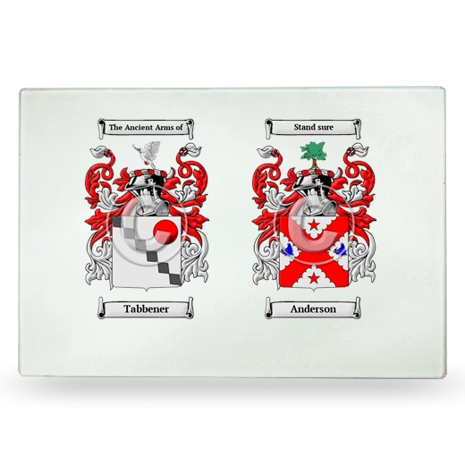 Double Coat of Arms Glass Cutting Board