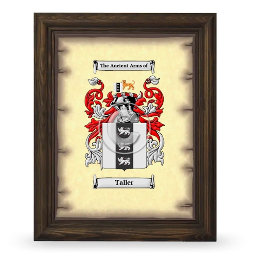 Taller Coat of Arms Framed - Brown