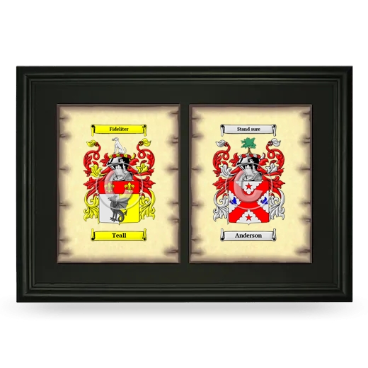 Double Coat of Arms Framed - Black