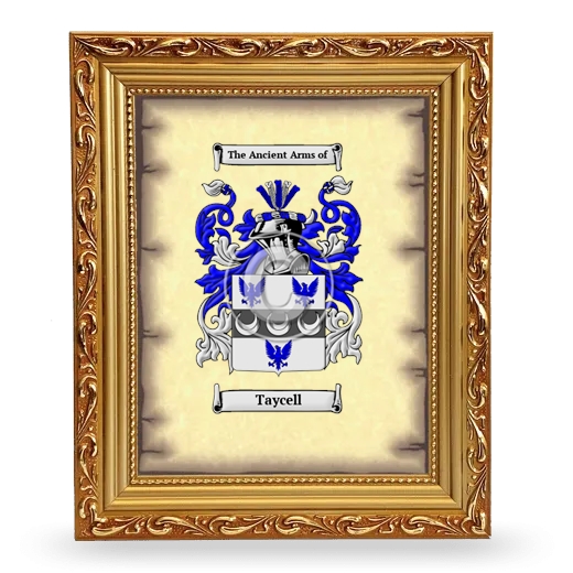 Taycell Coat of Arms Framed - Gold