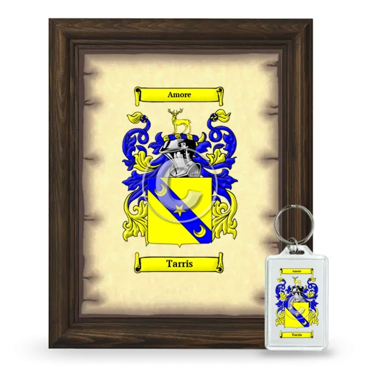 Tarris Framed Coat of Arms and Keychain - Brown