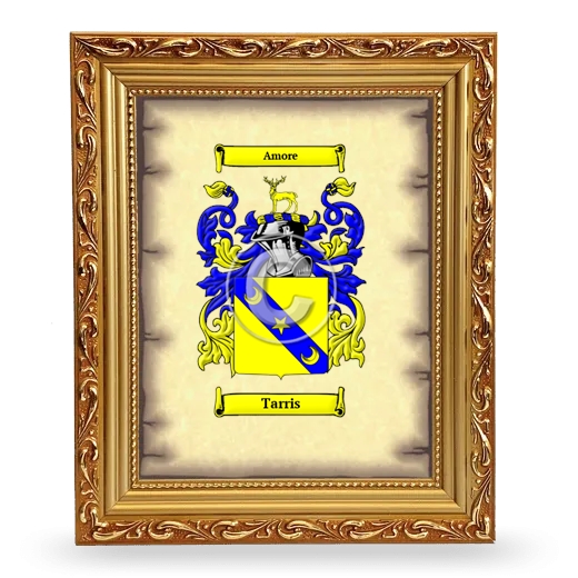 Tarris Coat of Arms Framed - Gold