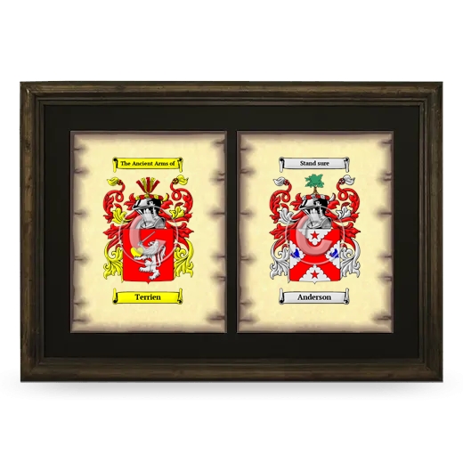 Double Coat of Arms Framed - Brown