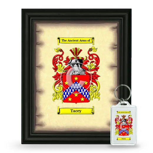 Tacey Framed Coat of Arms and Keychain - Black