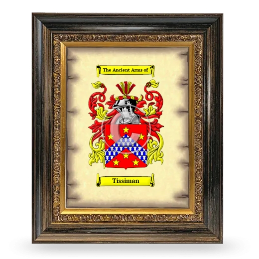 Tissiman Coat of Arms Framed - Heirloom