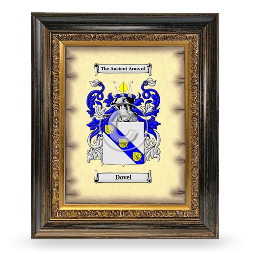 Dovel Coat of Arms Framed - Heirloom