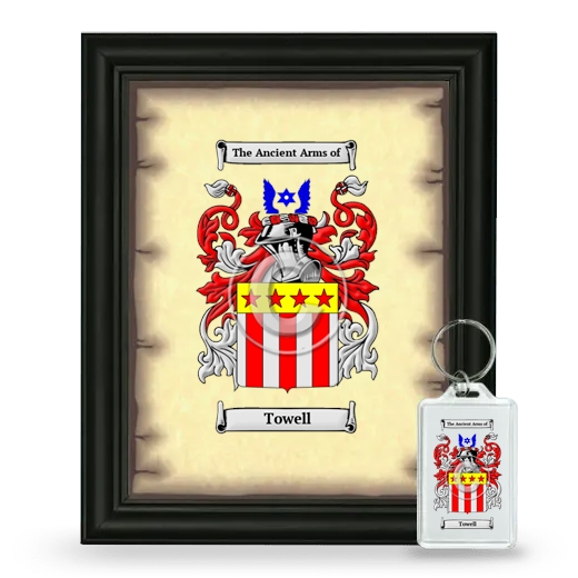 Towell Framed Coat of Arms and Keychain - Black