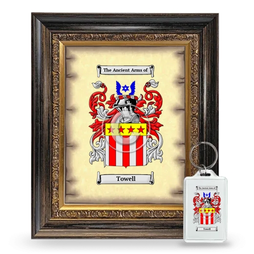 Towell Framed Coat of Arms and Keychain - Heirloom