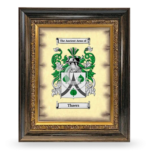 Thaers Coat of Arms Framed - Heirloom