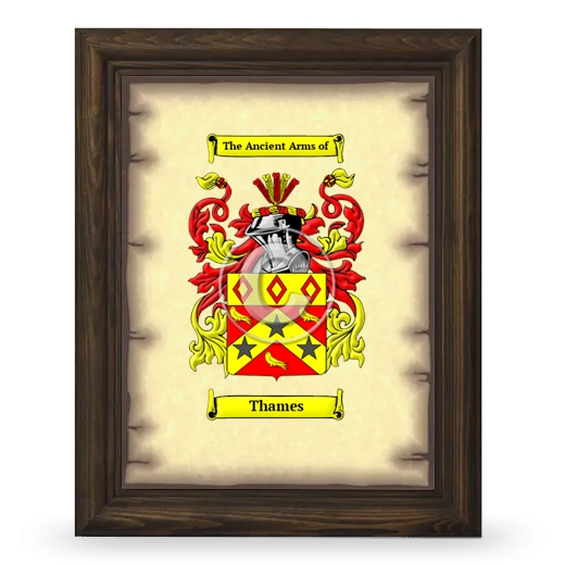 Thames Coat of Arms Framed - Brown