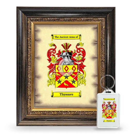 Thyames Framed Coat of Arms and Keychain - Heirloom