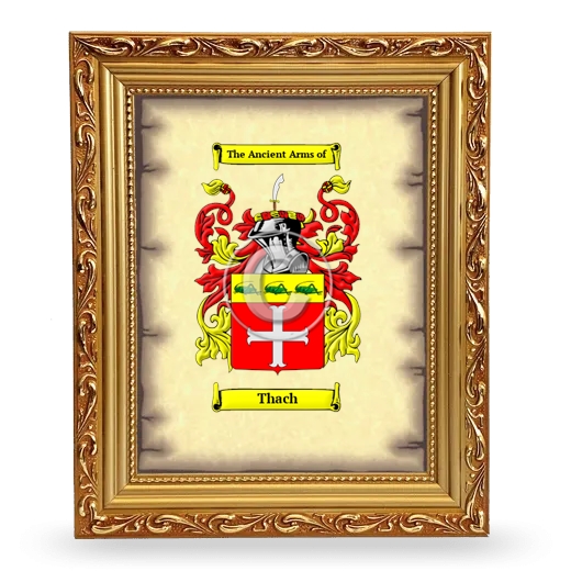 Thach Coat of Arms Framed - Gold