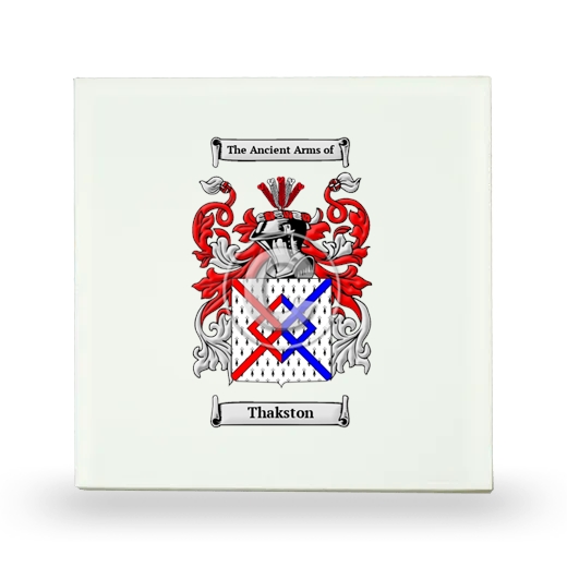 Thakston Small Ceramic Tile with Coat of Arms