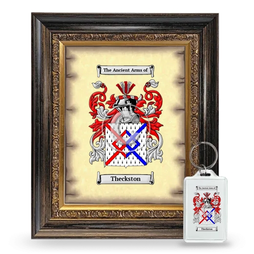 Theckston Framed Coat of Arms and Keychain - Heirloom