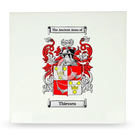 Thiessen Large Ceramic Tile with Coat of Arms