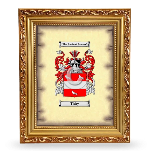 Thiry Coat of Arms Framed - Gold