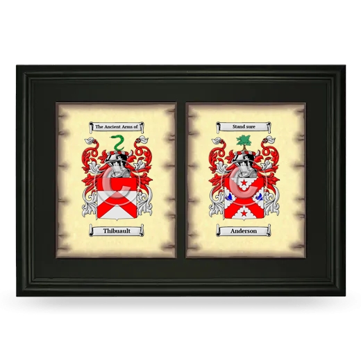 Double Coat of Arms Framed - Black