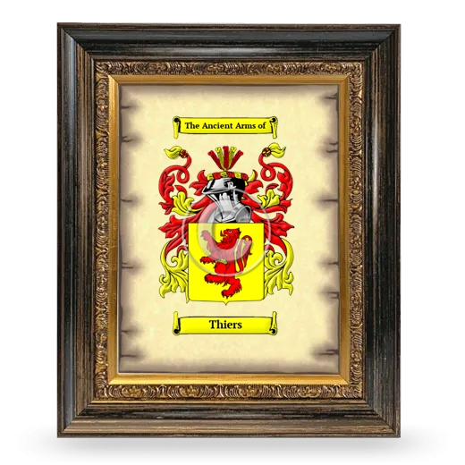 Thiers Coat of Arms Framed - Heirloom