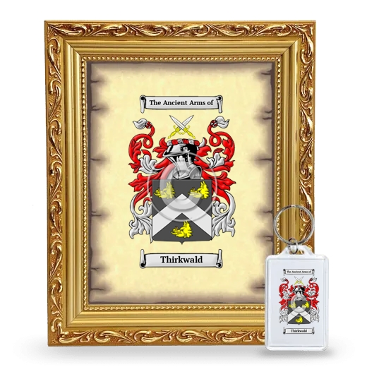 Thirkwald Framed Coat of Arms and Keychain - Gold