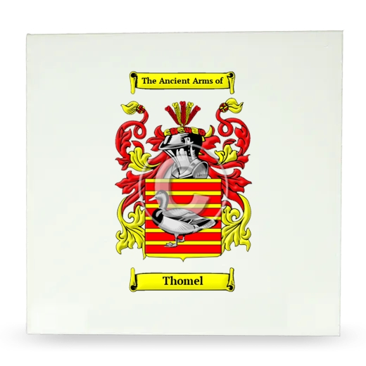 Thomel Large Ceramic Tile with Coat of Arms