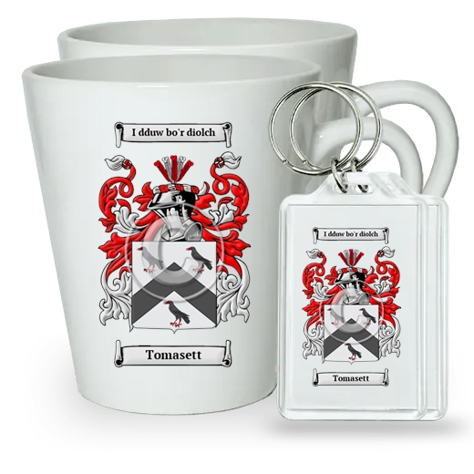 Tomasett Pair of Latte Mugs and Pair of Keychains