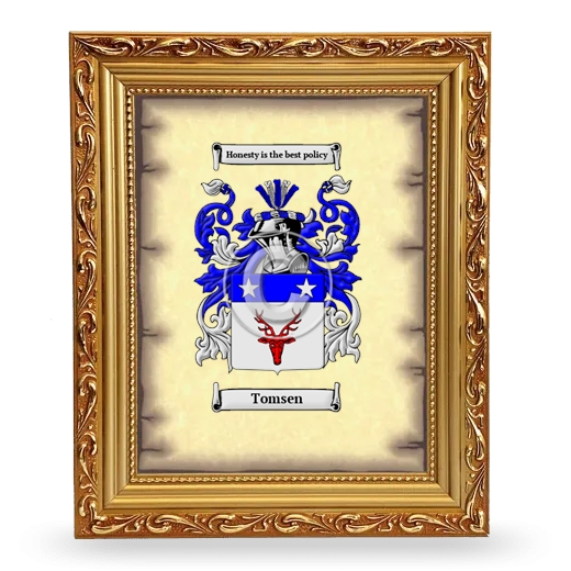 Tomsen Coat of Arms Framed - Gold