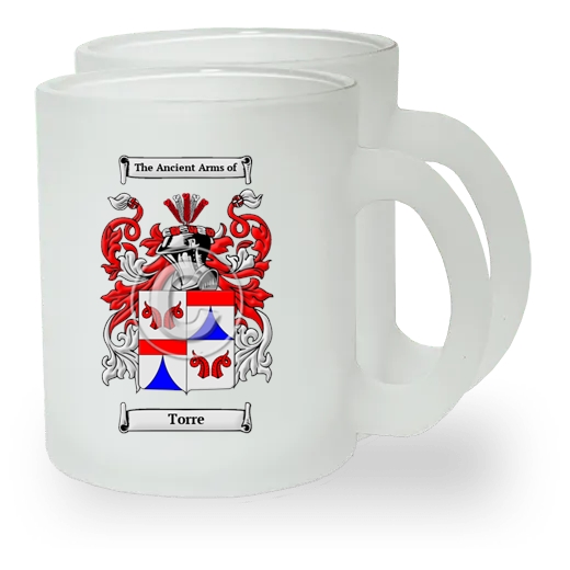 Torre Pair of Frosted Glass Mugs