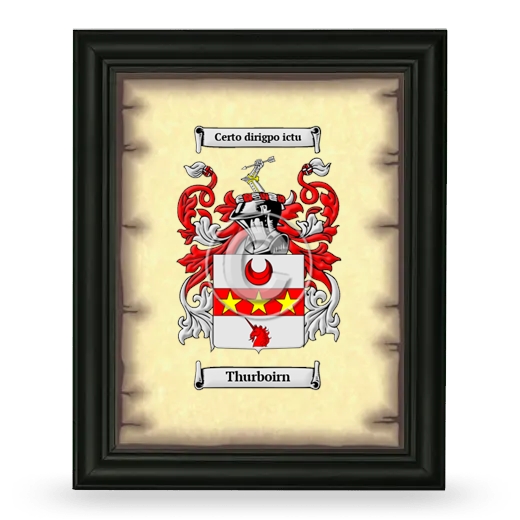 Thurboirn Coat of Arms Framed - Black