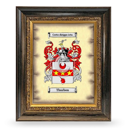 Thurbon Coat of Arms Framed - Heirloom