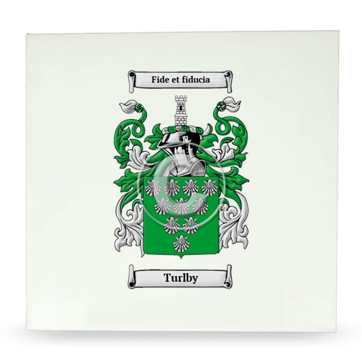 Turlby Large Ceramic Tile with Coat of Arms