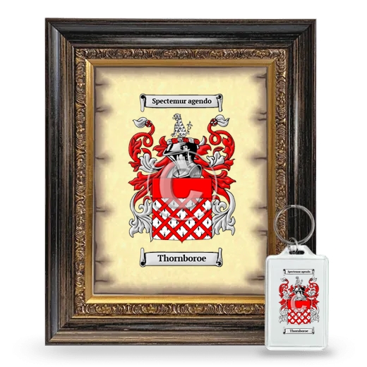 Thornboroe Framed Coat of Arms and Keychain - Heirloom