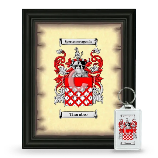 Thornbro Framed Coat of Arms and Keychain - Black