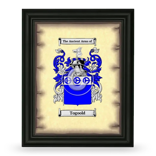 Togoold Coat of Arms Framed - Black