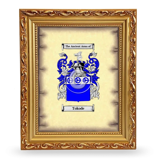 Tokode Coat of Arms Framed - Gold