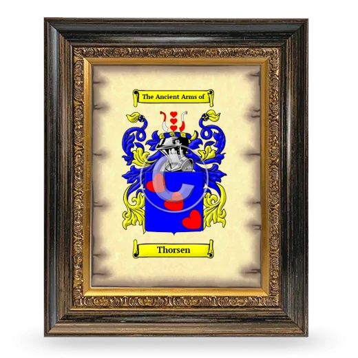 Thorsen Coat of Arms Framed - Heirloom